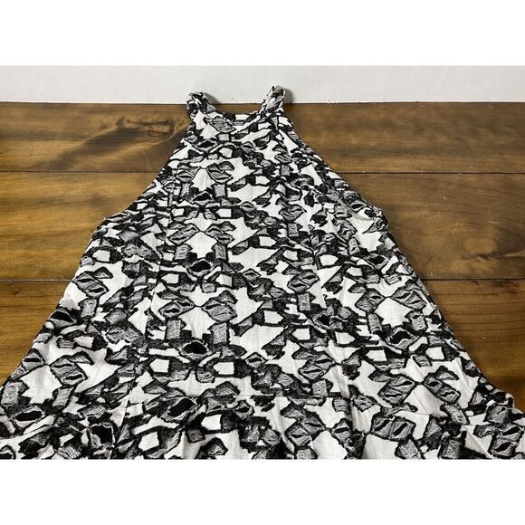 Free People Black White Halter Mini Dress XS Pockets - Picture 10 of 10